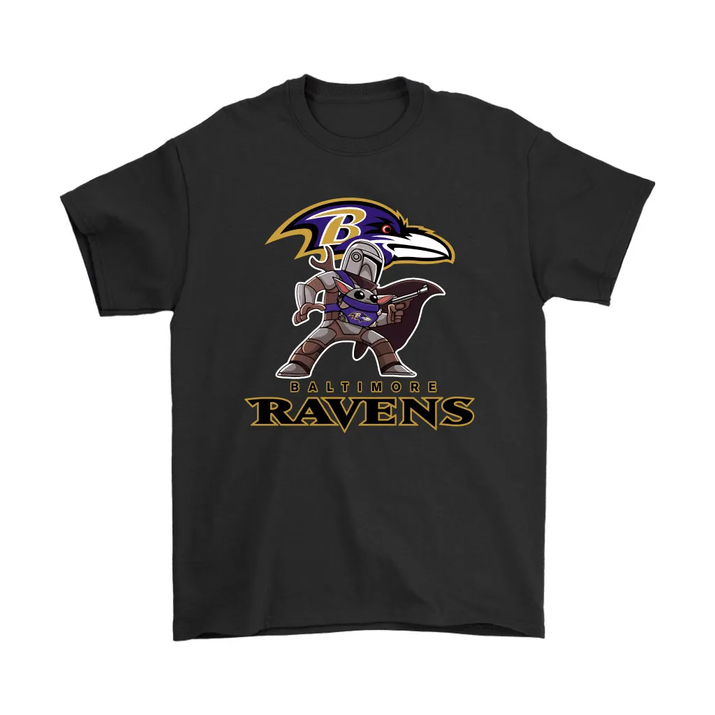 The Mandalorian Baby Yoda Baltimore Ravens Nfl Men Women T-shirt, Hoodie, Sweatshirt