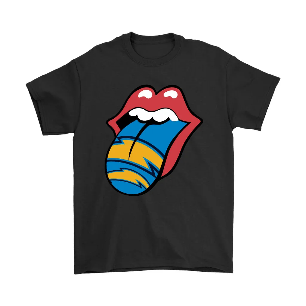 The Rolling Stones Logo X Los Angeles Chargers Mashup Nfl Men Women T-shirt, Hoodie, Sweatshirt