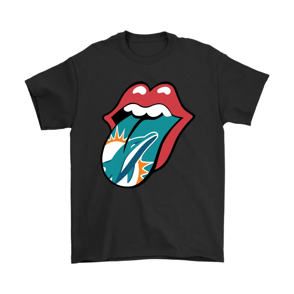 The Rolling Stones Logo X Miami Dolphins Mashup Nfl Men Women T-shirt, Hoodie, Sweatshirt