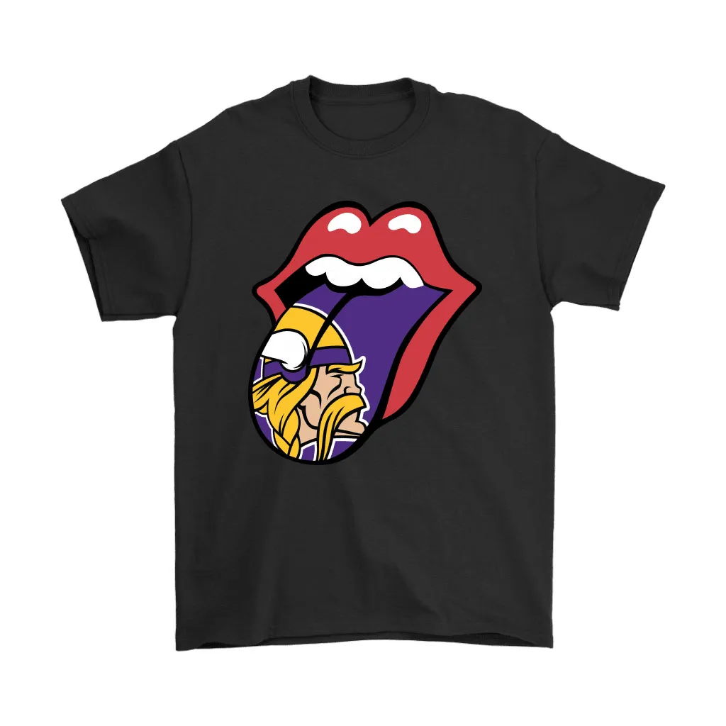 The Rolling Stones Logo X Minnesota Vikings Mashup Nfl Men Women T-shirt, Hoodie, Sweatshirt