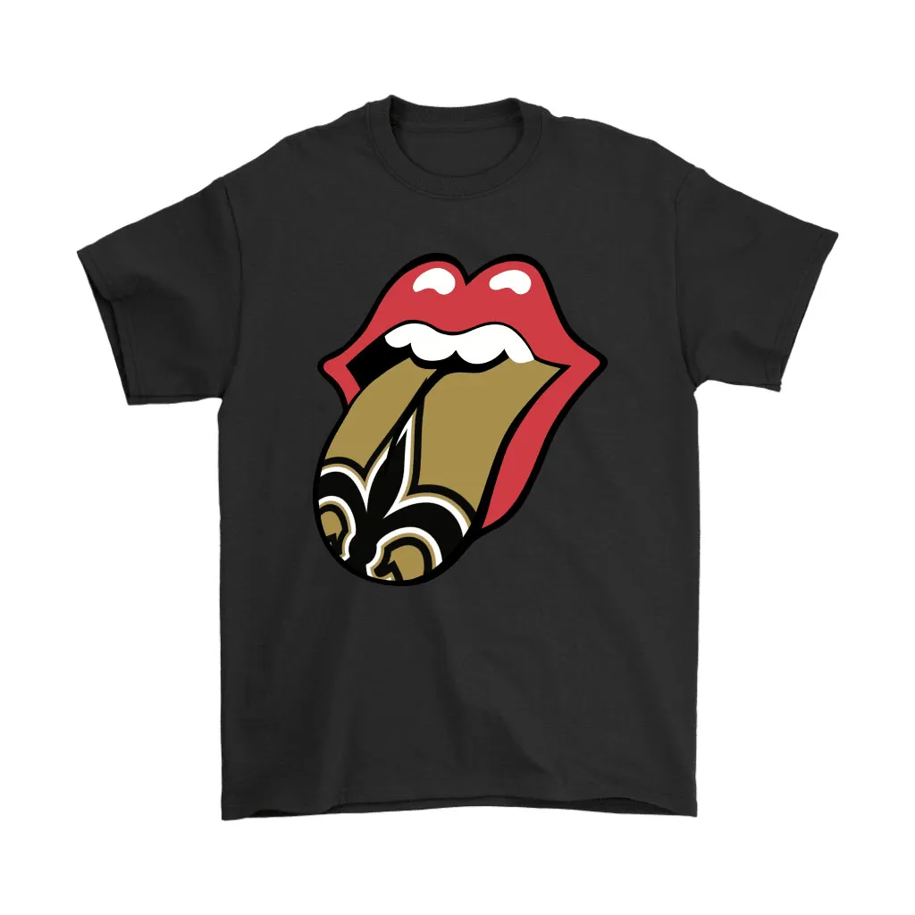 The Rolling Stones Logo X New Orleans Saints Mashup Nfl Men Women T-shirt, Hoodie, Sweatshirt