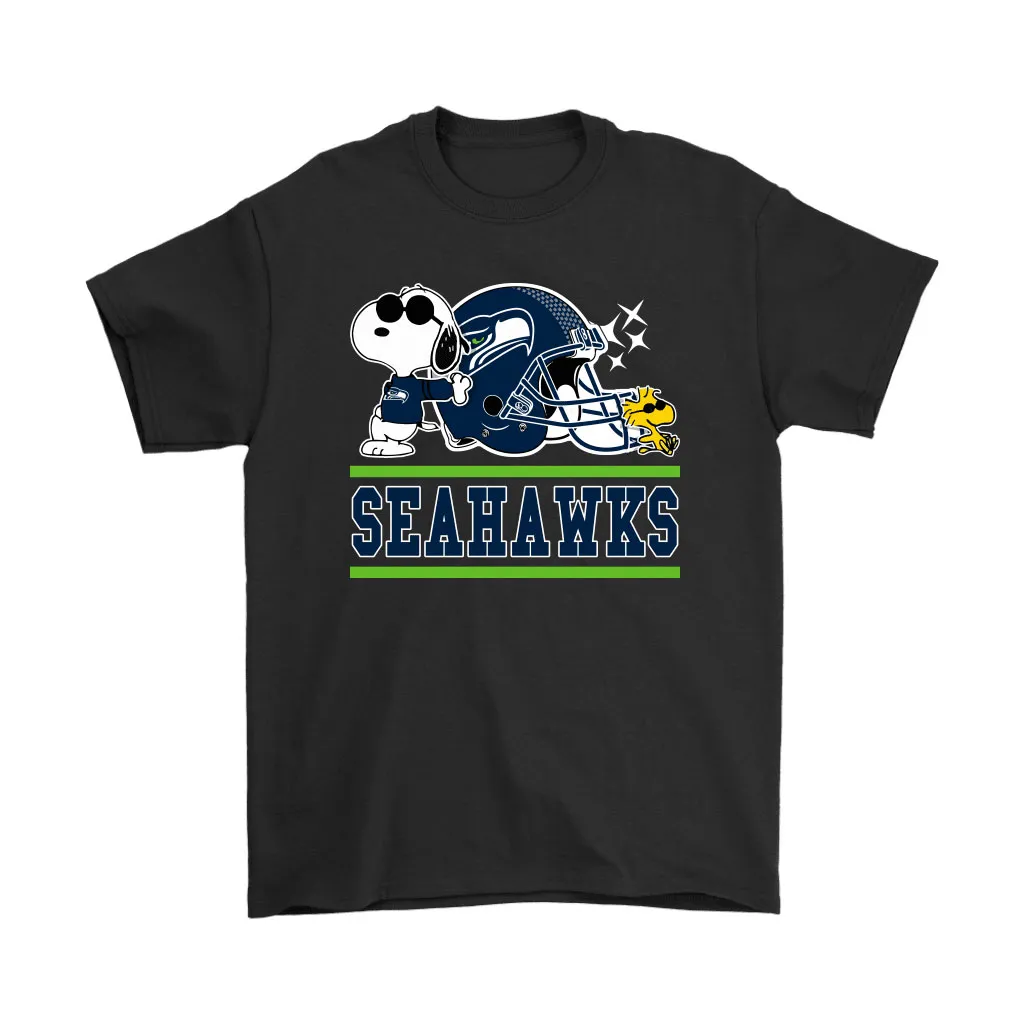 The Seattle Seahawks Joe Cool And Woodstock Snoopy Mashup Men Women T-shirt, Hoodie, Sweatshirt