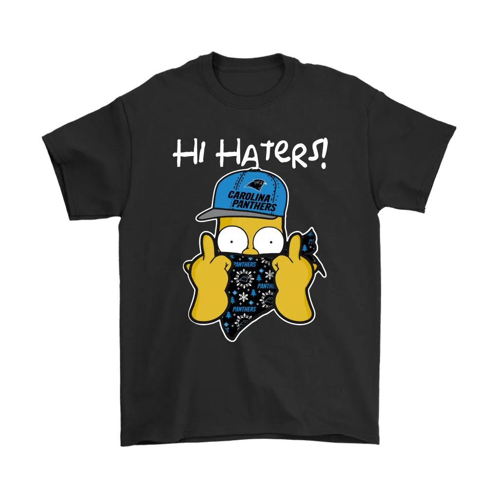 The Simpsons Christmas Gangster Hi Hater Carolina Panthers Men Women T-shirt, Hoodie, Sweatshirt