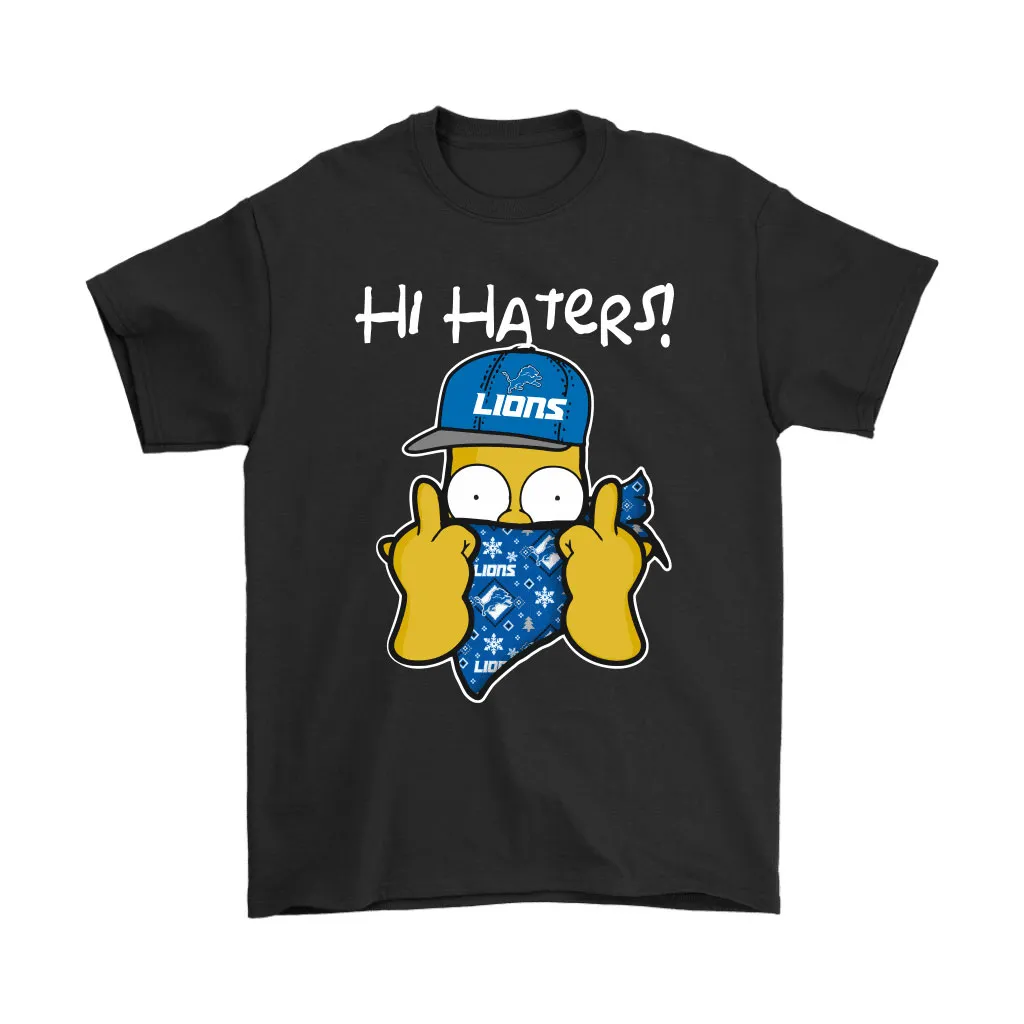 The Simpsons Christmas Gangster Hi Hater Detroit Lions Men Women T-shirt, Hoodie, Sweatshirt