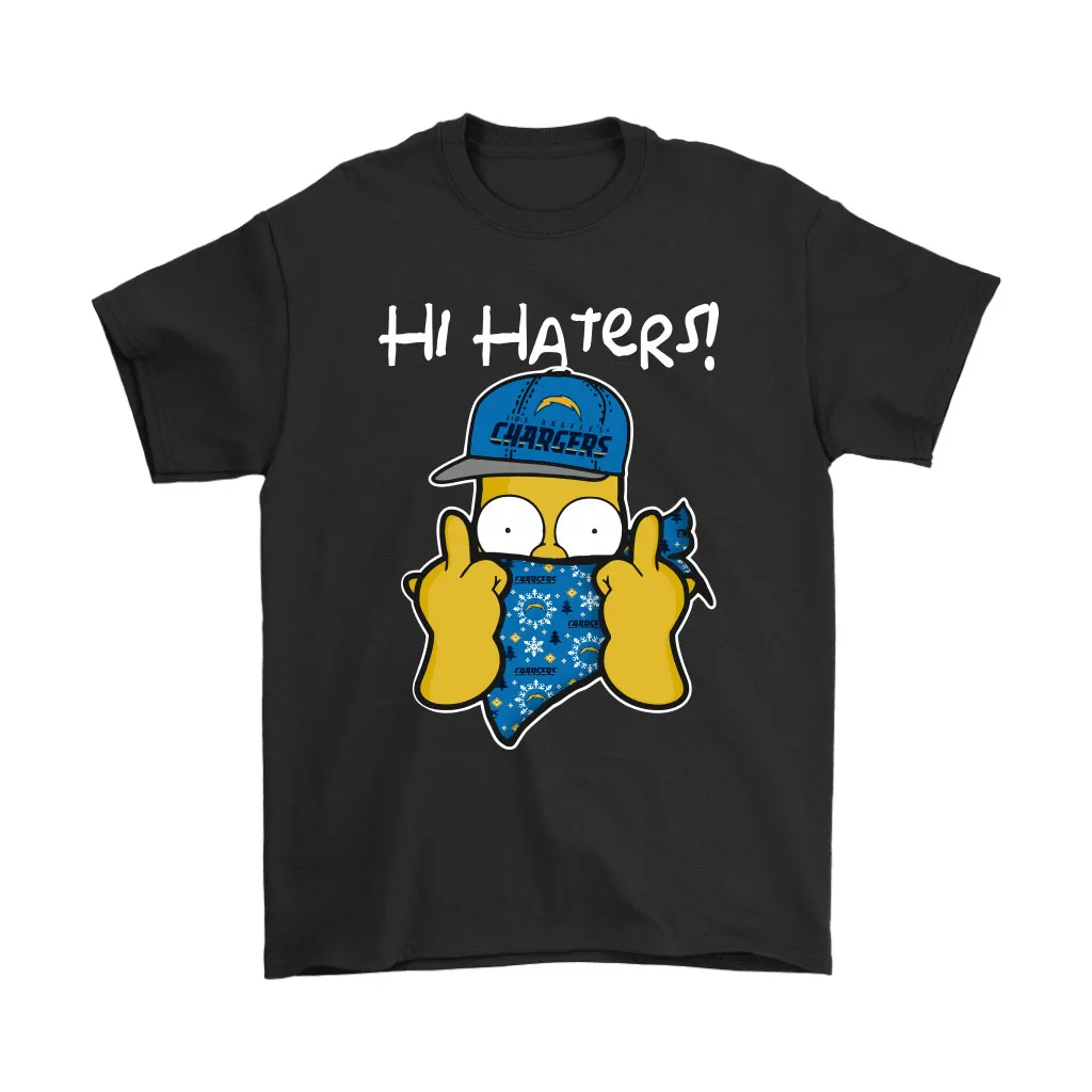 The Simpsons Christmas Gangster Hi Hater Los Angeles Chargers Men Women T-shirt, Hoodie, Sweatshirt