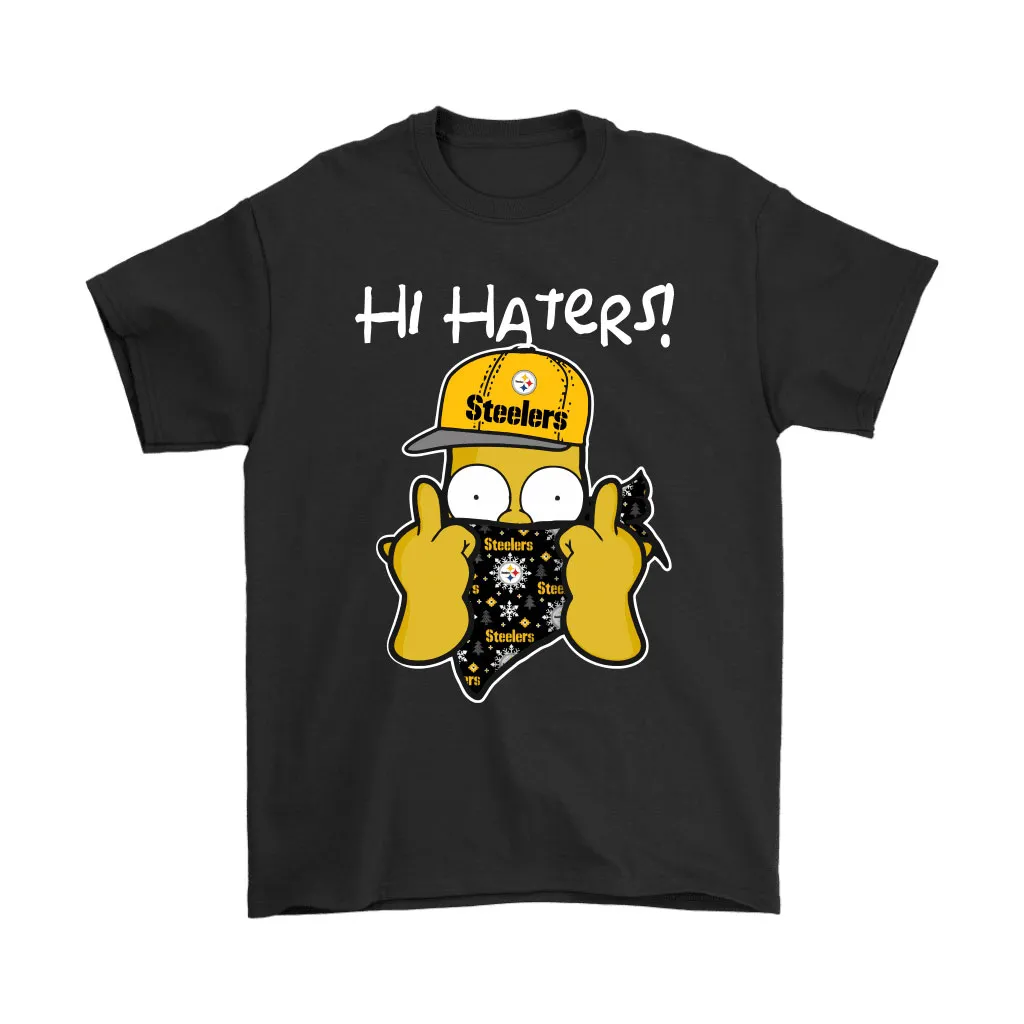 The Simpsons Christmas Gangster Hi Hater Pittsburgh Steelers Men Women T-shirt, Hoodie, Sweatshirt