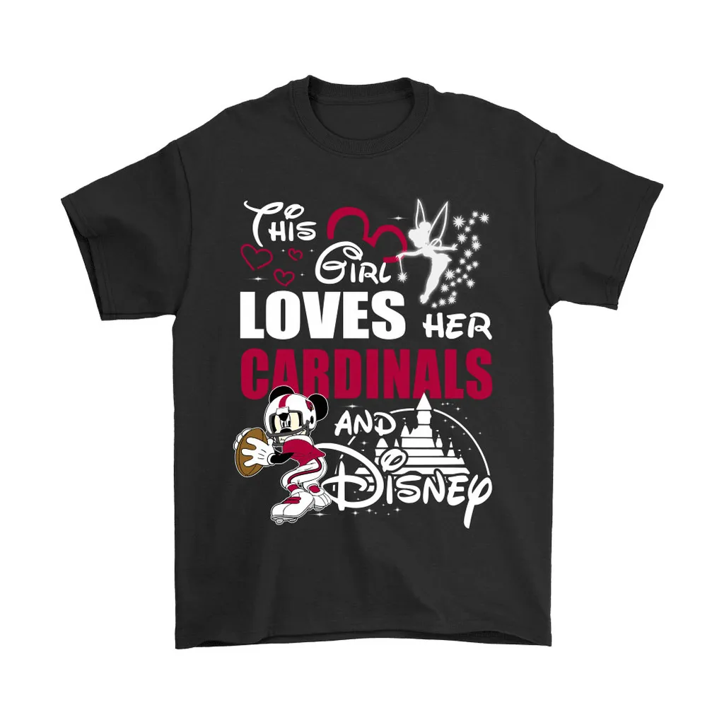 This Girl Loves Her Arizona Cardinals And Mickey Disney Men Women T-shirt, Hoodie, Sweatshirt